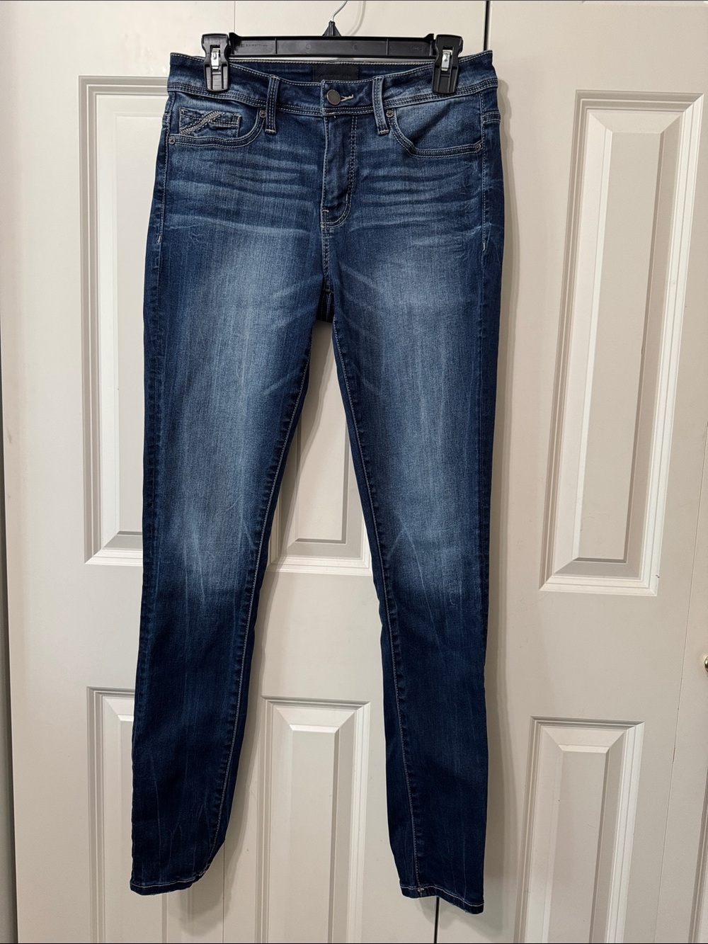 “Buckle Black” Women's Dark Blue Skinny Jeans 26x32